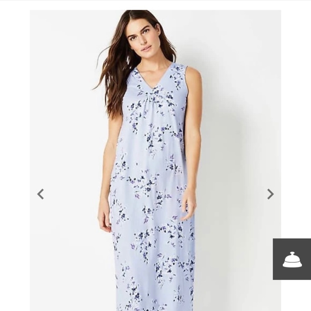 J Jill Sleepwear Ultrasoft V-Neck Long Gown